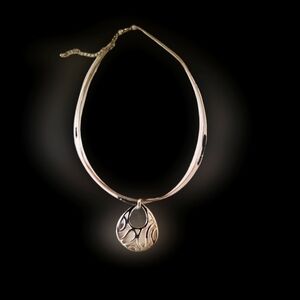 Teardrop Filigree Pendant on Multi Strand